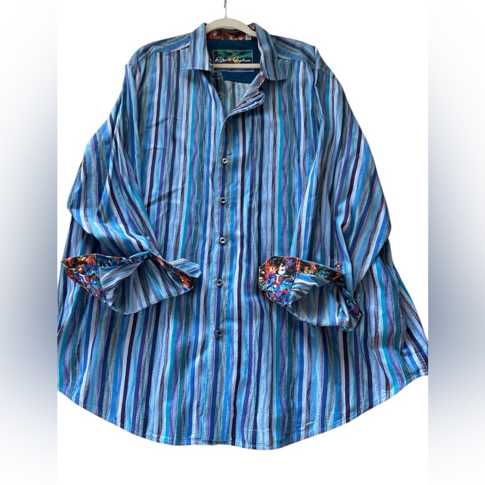Robert Graham multicolored striped cotton shirt